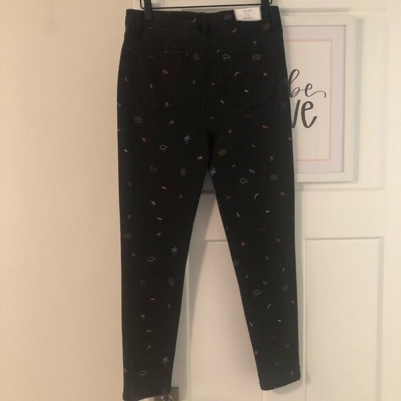 TINSELTOWN Graphic Print Black Skinny Jeans - Picture 6 of 10